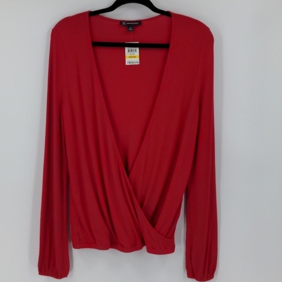 NWT INC International Concepts Faux Wrap Tee - Picture 1 of 8